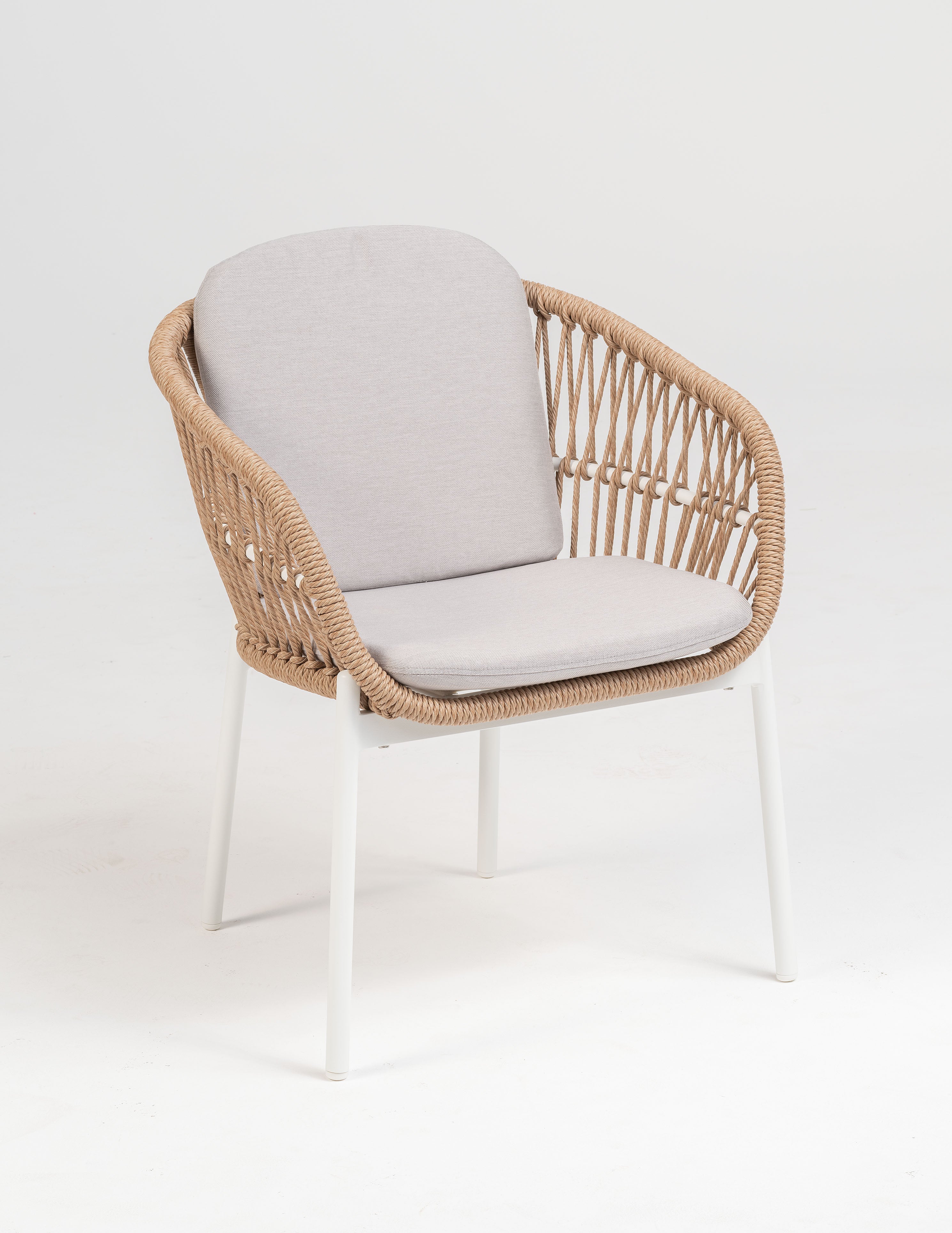 Bari Armstuhl – weiß-natur