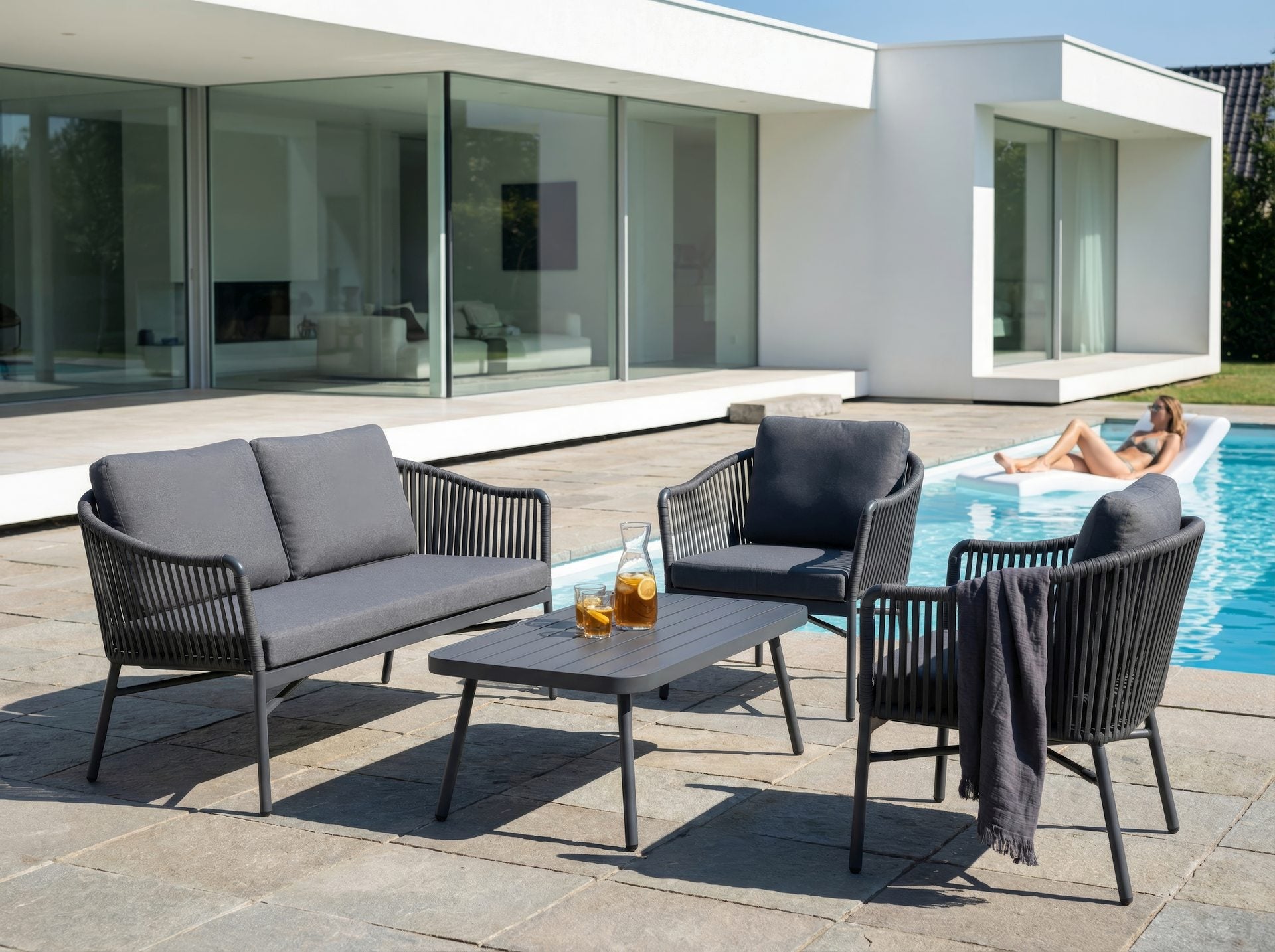 Loungegruppe Jacky grau