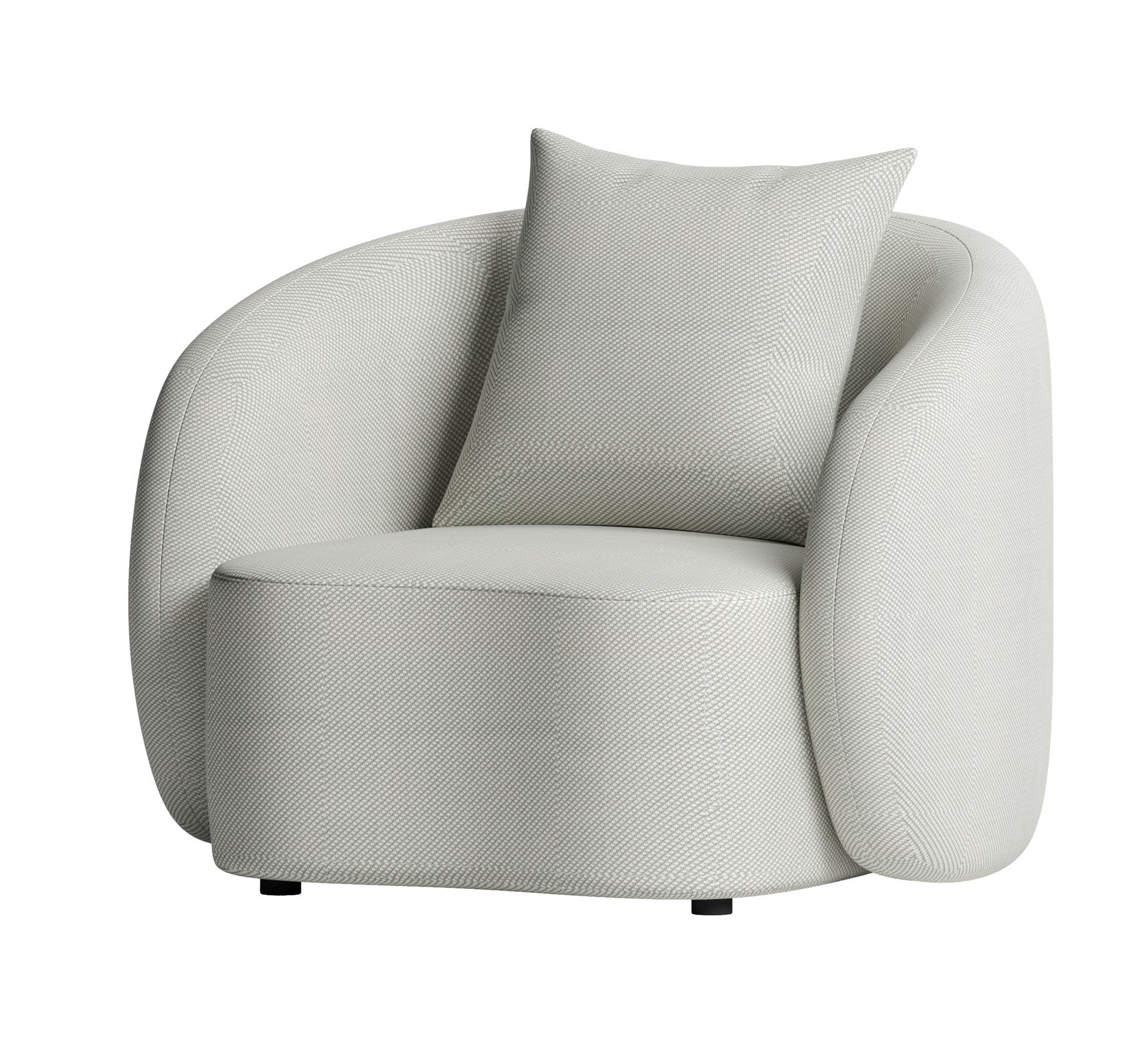 Lounge armchair Luna cream