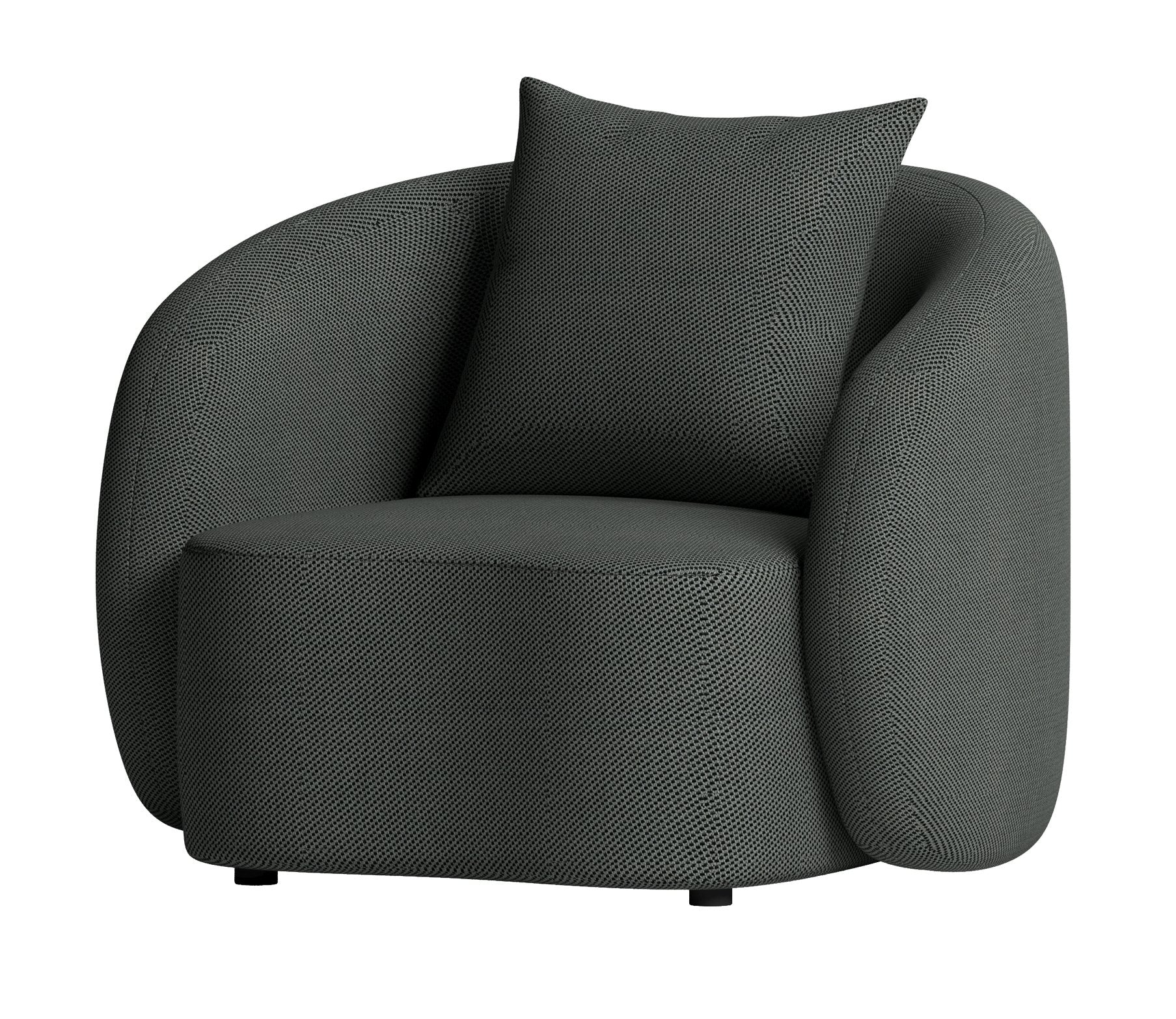 Lounge armchair Luna anthracite