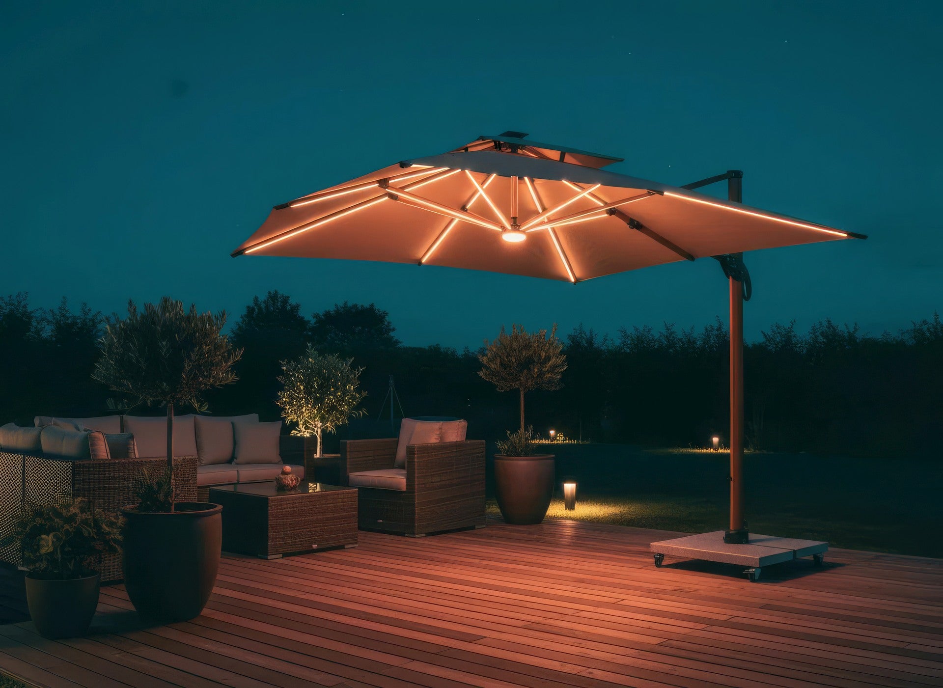 Pendelschirm Roma-Deluxe Wood