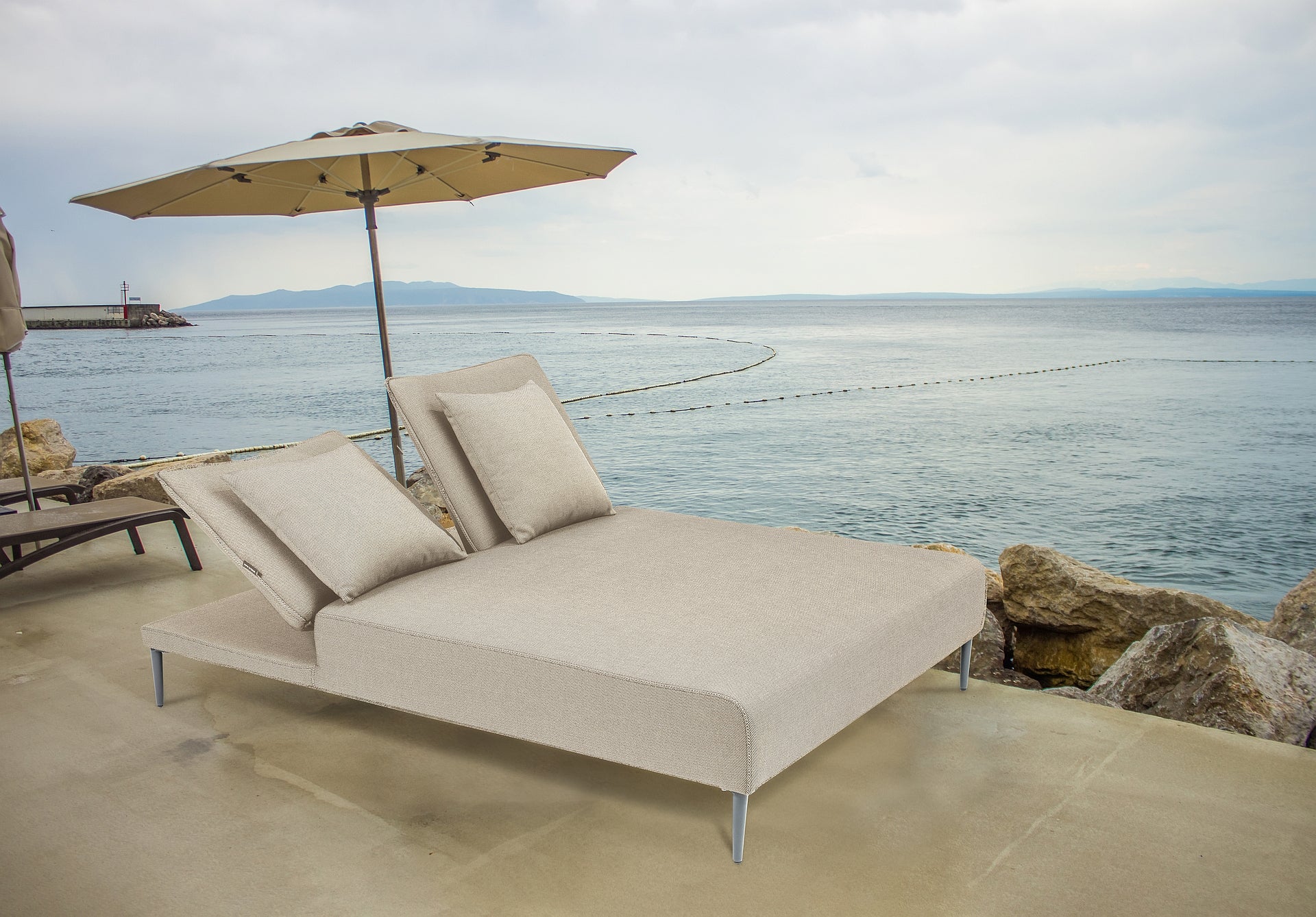 Doppelliege Saint Tropez creme