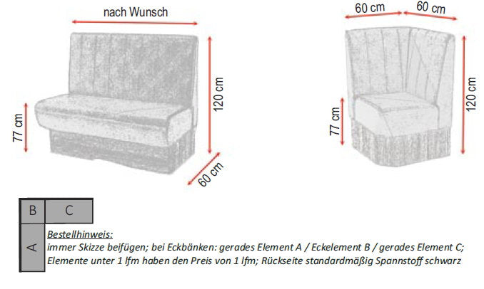 Gastro bar bench classic bar