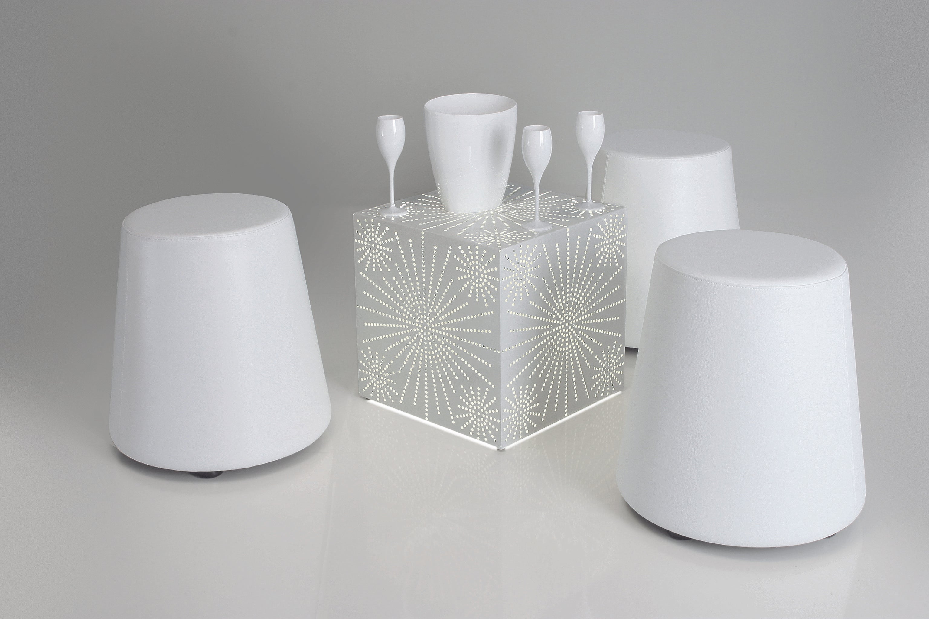 Stool Pouf Square/Cone/Round/Round-Legs