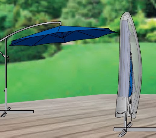 Protective cover (16) - cantilever umbrella