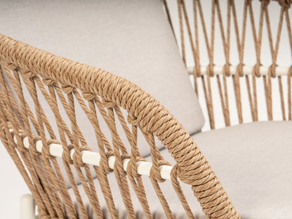 Bari Armstuhl – weiß-natur