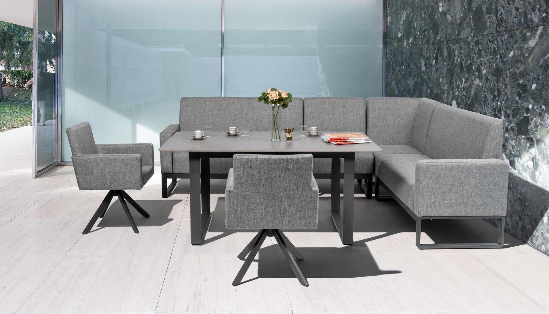 Eckbankgruppe Carina grau