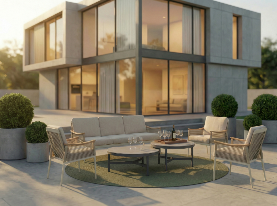 Dolphin Outdoor Teppich rund