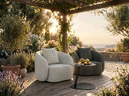Lounge armchair Luna cream