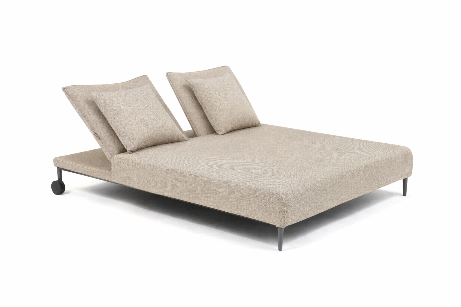 Doppelliege Saint Tropez creme MIT ROLLEN