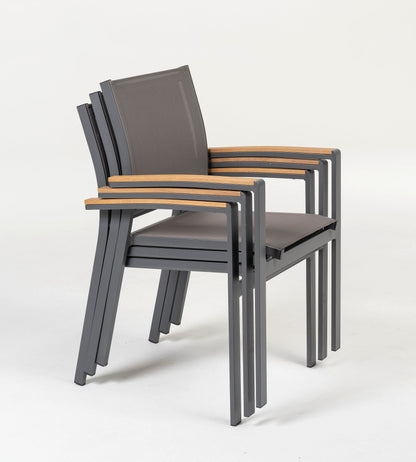 Armstuhl Lido taupe-grau